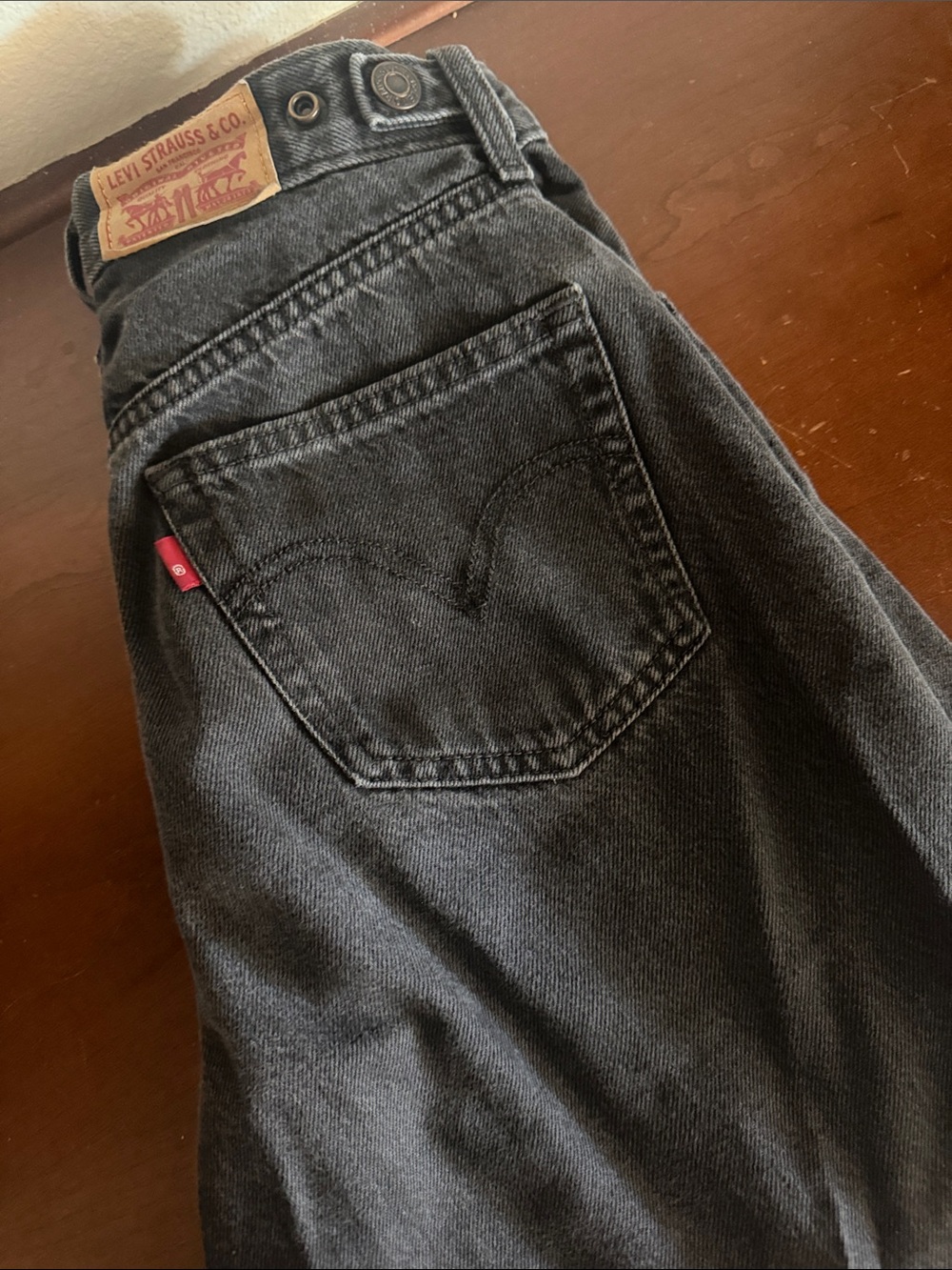 Levi's Charcoal Black High-Rise Jeans